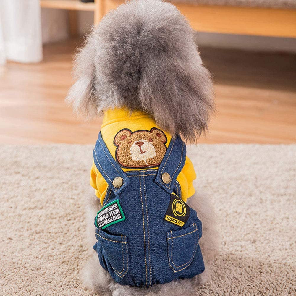 Dog Costume Denim Overalls