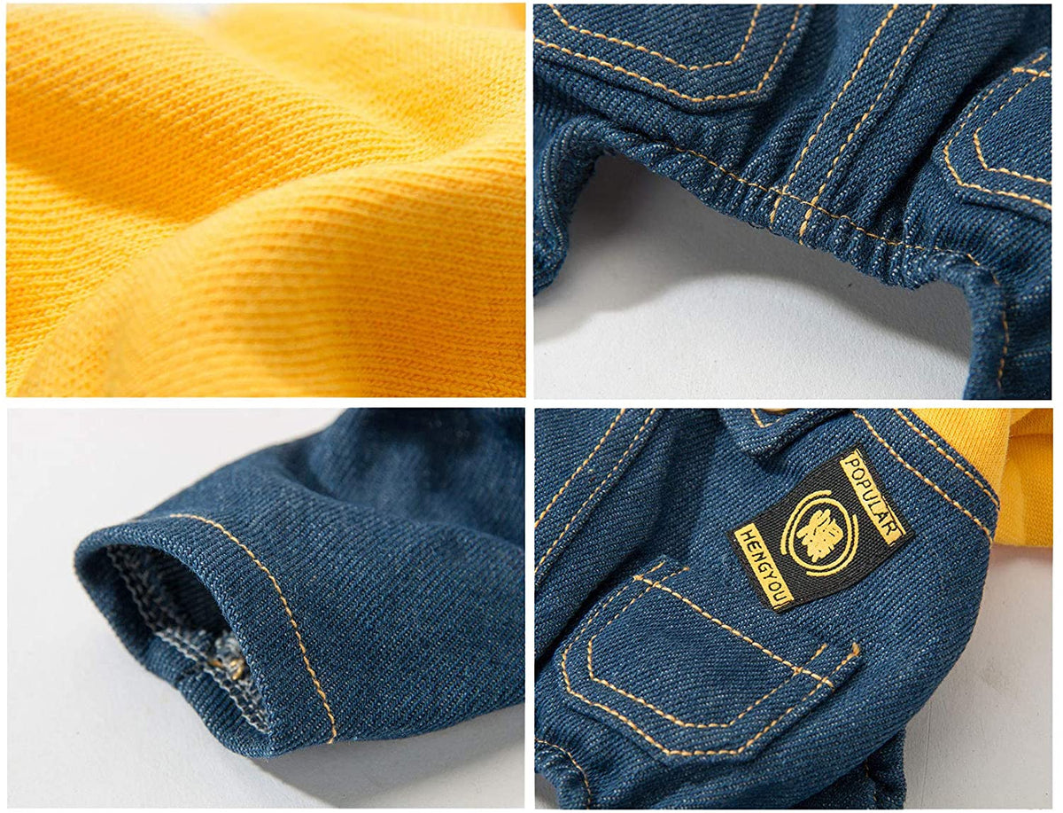 Dog Costume Denim Overalls