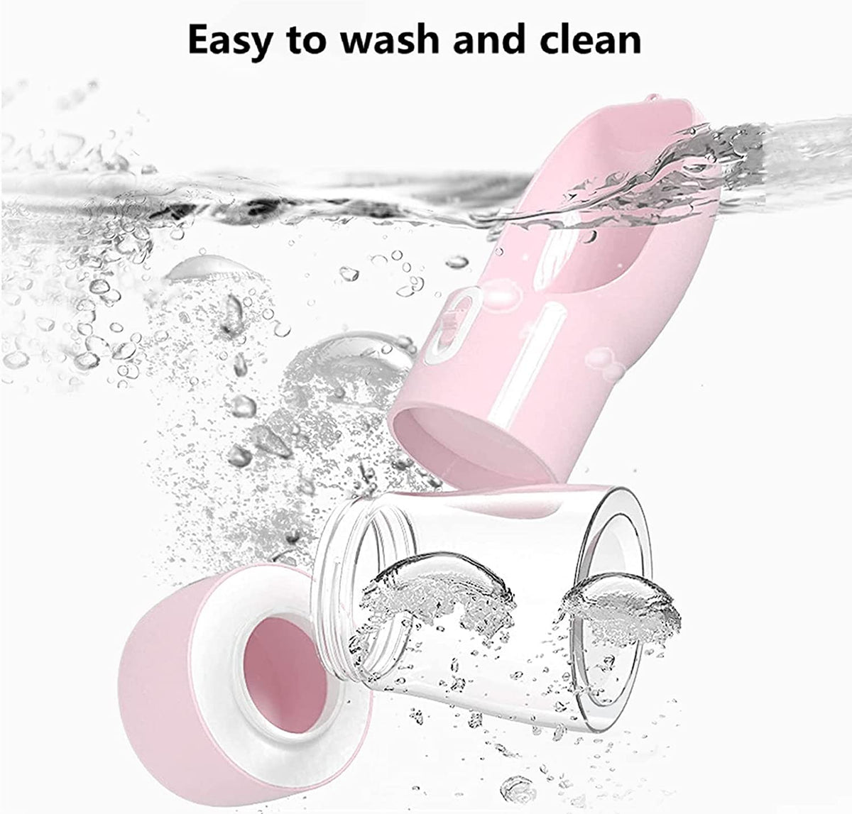Portable Dog Water Bottle, Leak Proof W/ Bowl & Food Container