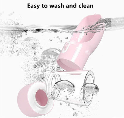 Portable Dog Water Bottle, Leak Proof W/ Bowl & Food Container