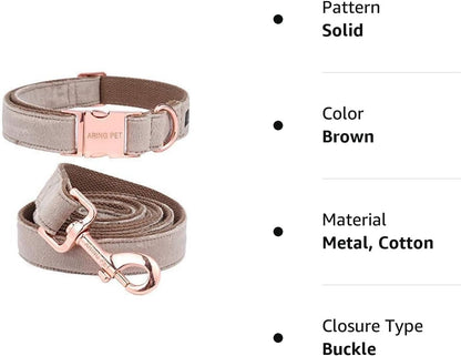 Velvet Collar & Leash Set