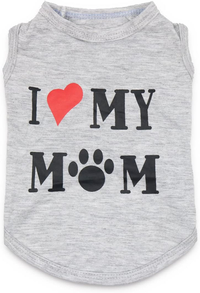 "I Love My Mom" Puppy T-Shirt