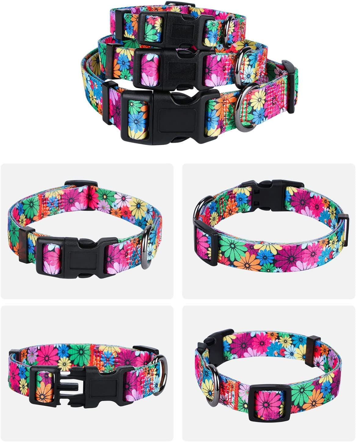 Floral Pattern Dog Collar