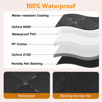 Dog Car Seat Cover for Back Seat, Heavy Duty Waterproof Hammock