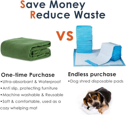 Washable Pee Pads for Dogs, Extra Large Reusable Waterproof