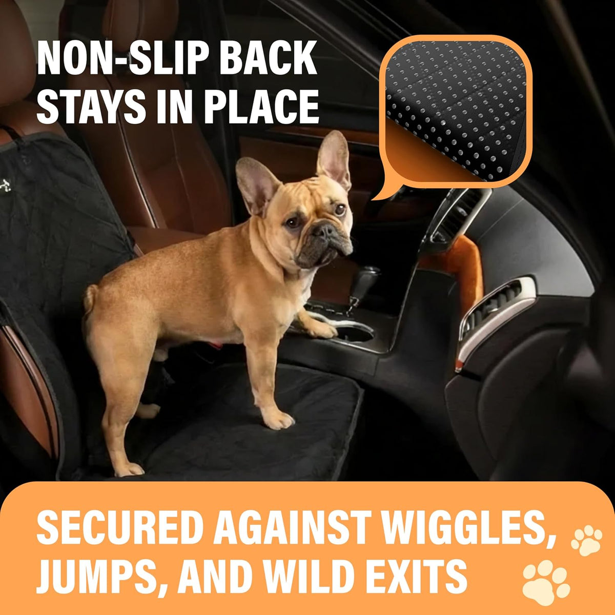 Dog Car Seat Cover, Waterproof Front Seat Protector