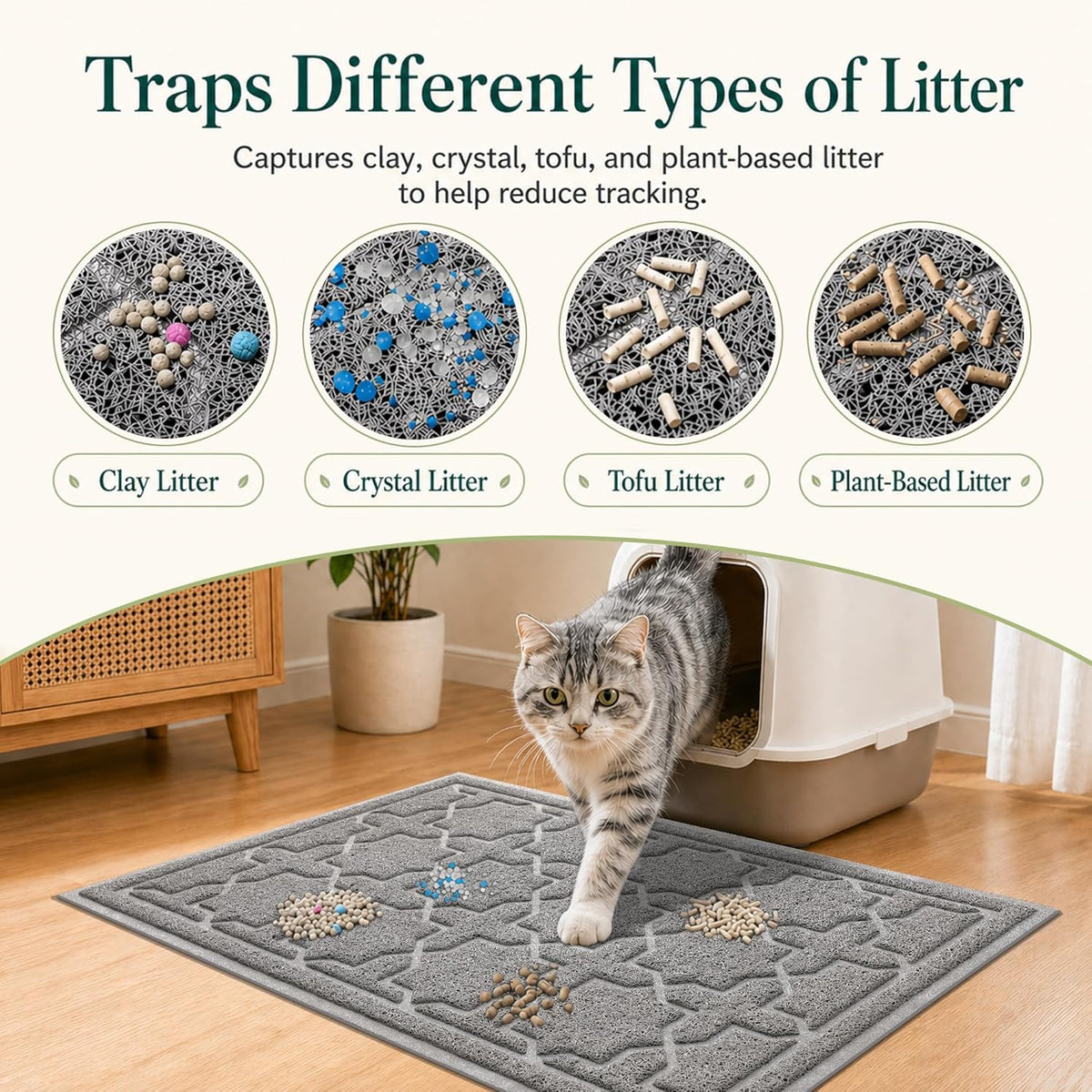 Waterproof Cat Litter Trapping Mat