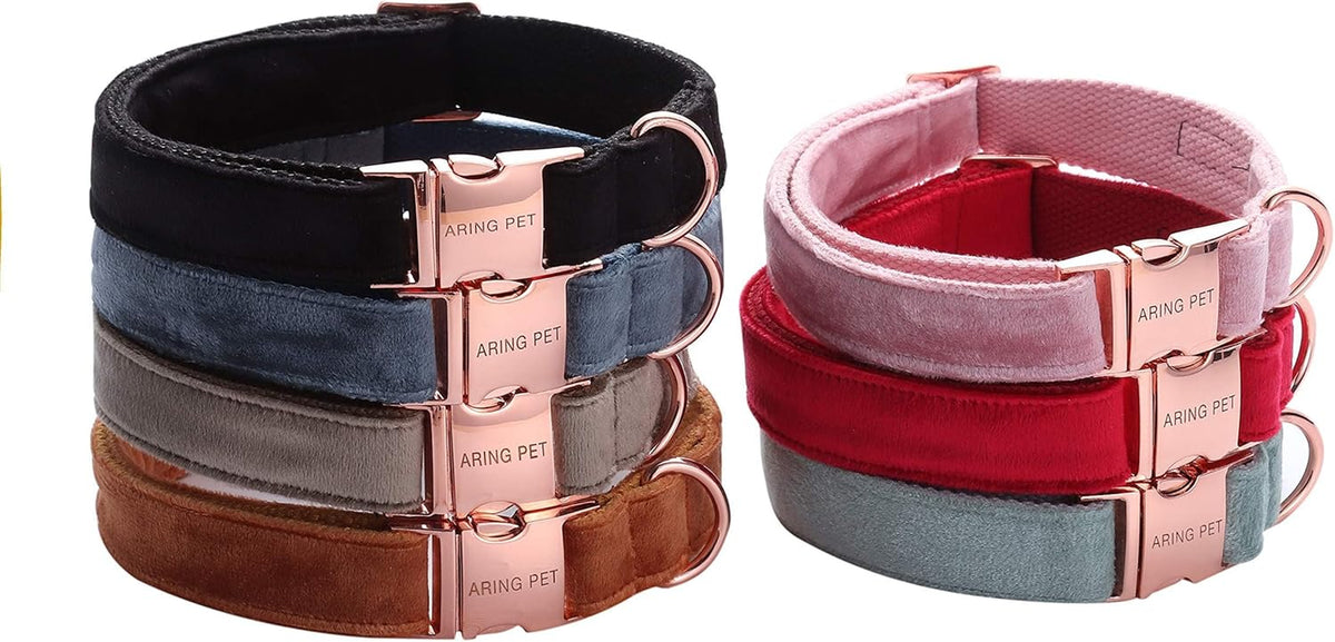 Velvet Collar & Leash Set