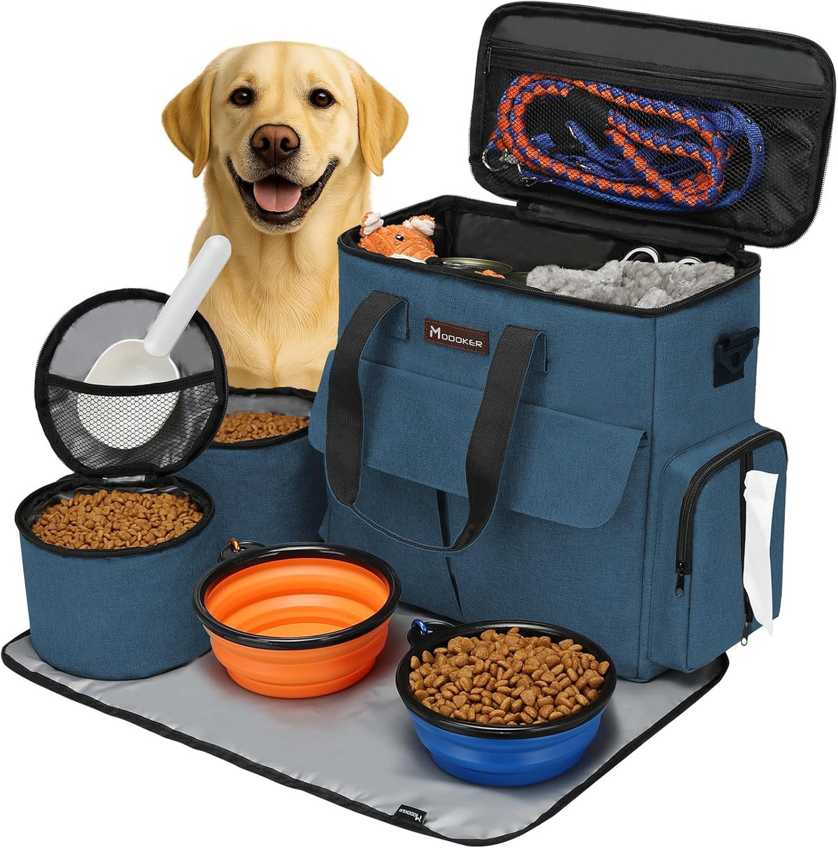 Dog & Cat Travel Bag, Airline Approved Tote W/ Bowls