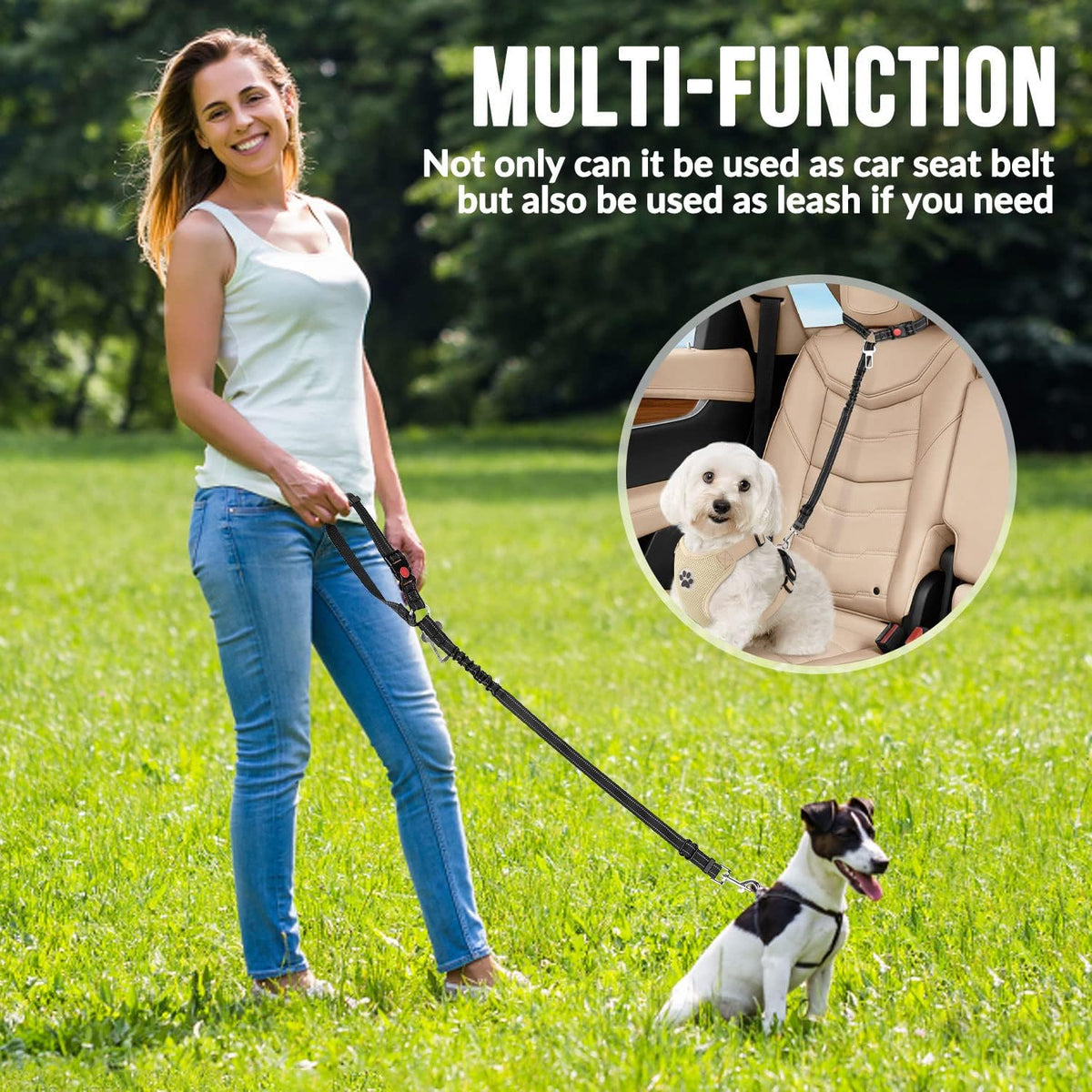 2-Pack Dog Car Seat Belt