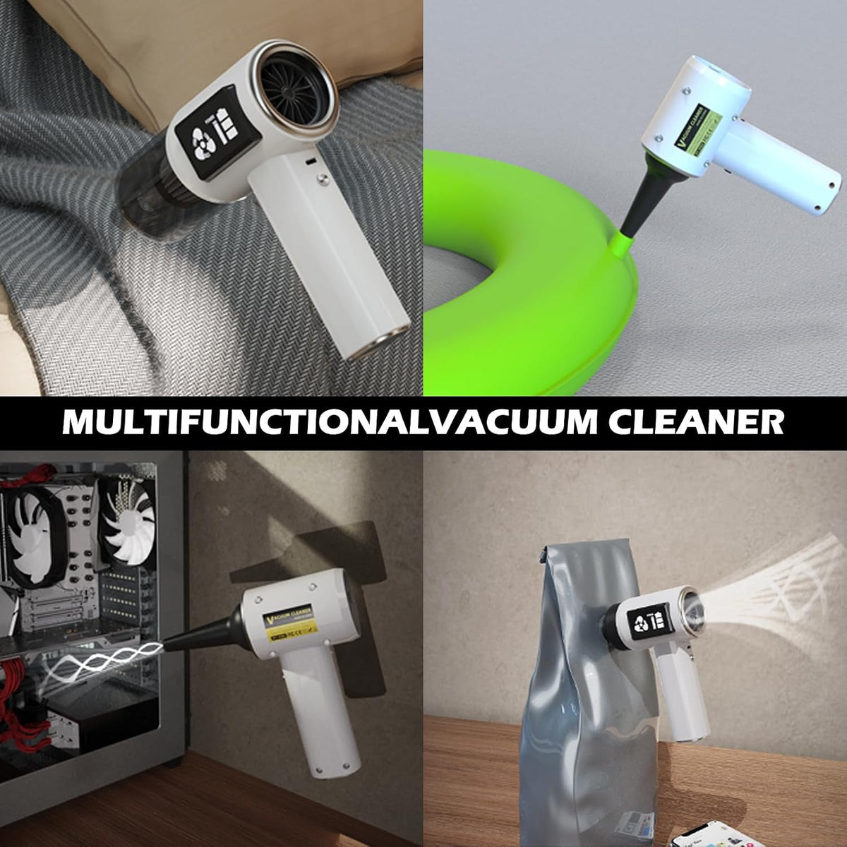 Handheld Vacuum Cordless, 21000Pa Car Vacuum Cleaner & Air Duster